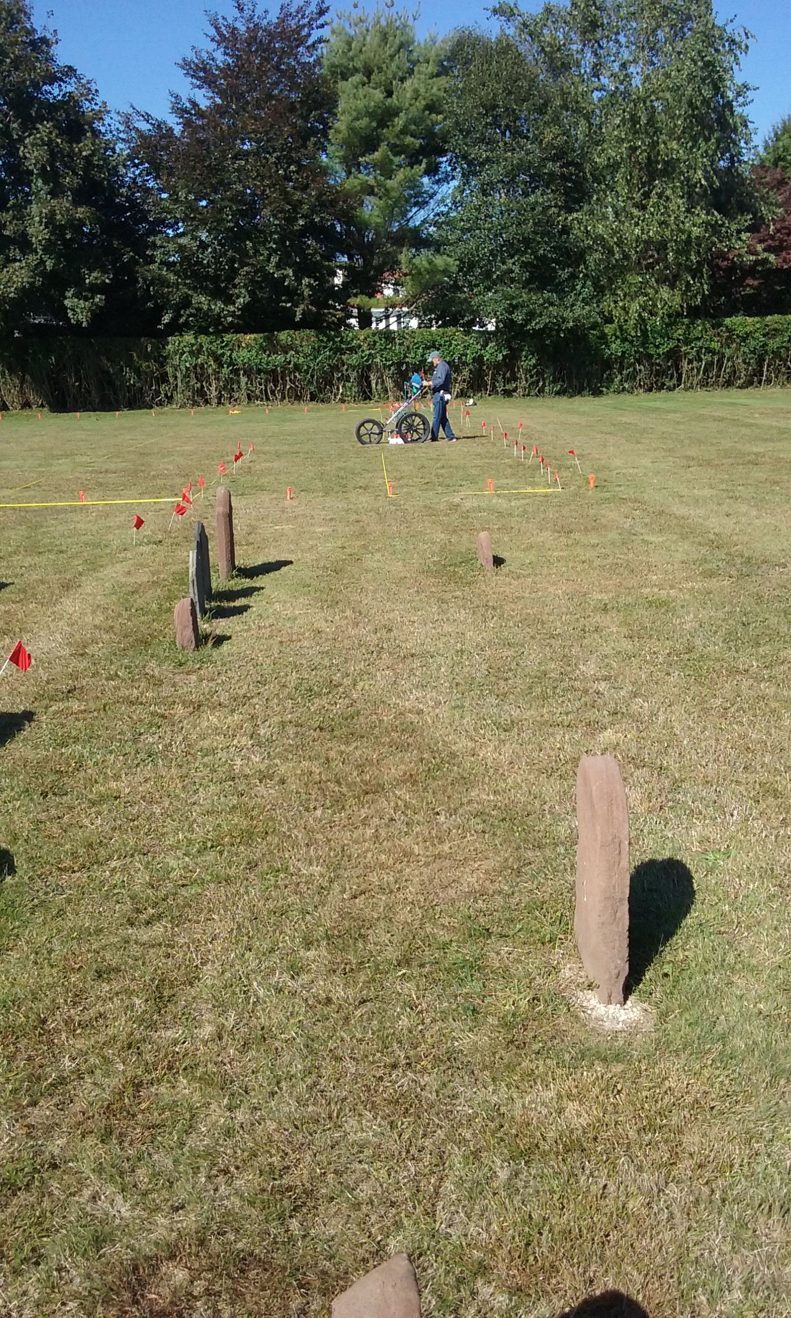 GPR with old gravestones